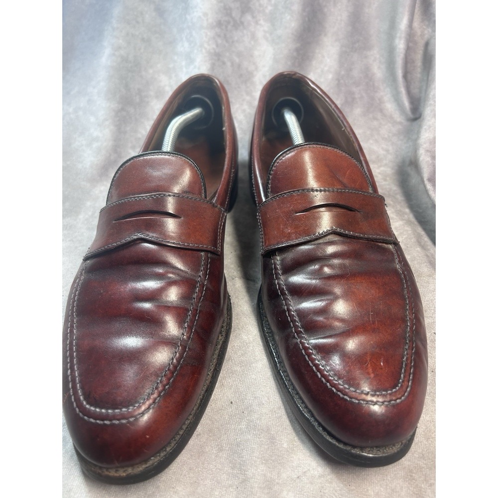 Allen Edmonds Hamilton 5490 Shell Cordovan Penny Loafers Burgundy 13 C USA